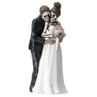 Ytc Summit International 6.25 Inch Skeleton Couple with Wedding Bouquet - Posing Figurine