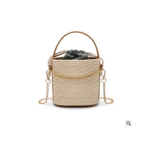  YUANLIFANG Fashion Quality Women Straw Bucket Bags Summer Beach Handbag Casual Female Shoulder Bag Vintage Rattan Bag Handmade Bags