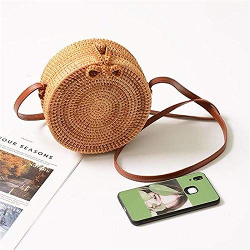  YUANLIFANG Vintage Handmade Rattan Women Shoulder Bags Holiday Travel Beach Lady Crossbody Bags Straw Woven Messenger Bag Handbags