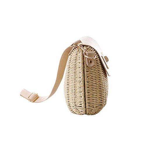  YUANLIFANG Women Straw Bag Female Rattan Beach Shoulder Bag Lady Handmade Candy Color Crossbody Bags Basket