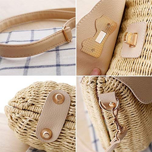  YUANLIFANG Women Straw Bag Female Rattan Beach Shoulder Bag Lady Handmade Candy Color Crossbody Bags Basket