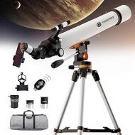 Telescope 70 mm Aperture 700 mm Refractor Portable Telescope for Adults Beginners for Viewing Moon Planets Stargazing with Tripod Phone Adapter Carrying Bag Wireless Remote
