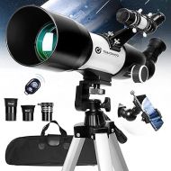 YUANZIMOO Telescope 70 mm Aperture 400 mm Refractor Astronomical Portable Telescope for Adults Beginners with Tripod Phone Adaptere Carrying Bag and Wireless Remote