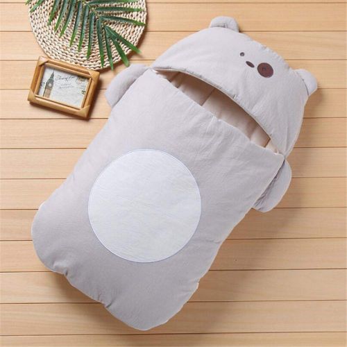  YUBUKE Newborn Baby Swaddle Blanket Wrap Thick Baby Kids Toddler Soft Warm Sleeping Bag(Brown 80cm)
