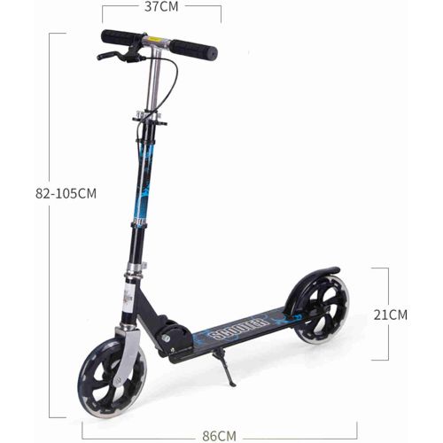  YUEBM Lightweight Foldable Kick Scooter Large 8 Wheels, Adjustable Handlebars, Can Hold 220 lbs, Suitable for Adults and Teenagers-US Stock