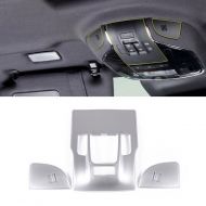 YUECHI ABS Plastic Front Reading Light Lamp Cover Trim Stickers Accessory for Maserati Levante Quattroporte (Matte Silver)