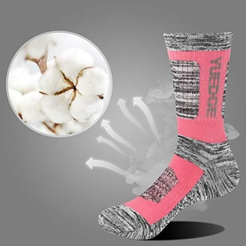  YUEDGE 5 Pairs Womens Multi Performance Cotton Cushion Crew Sports Outdoor Athletic Walking Hiking Socks