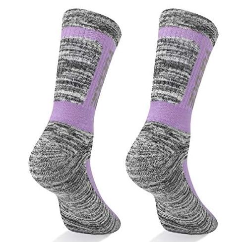  YUEDGE 5 Pairs Womens Multi Performance Cotton Cushion Crew Sports Outdoor Athletic Walking Hiking Socks