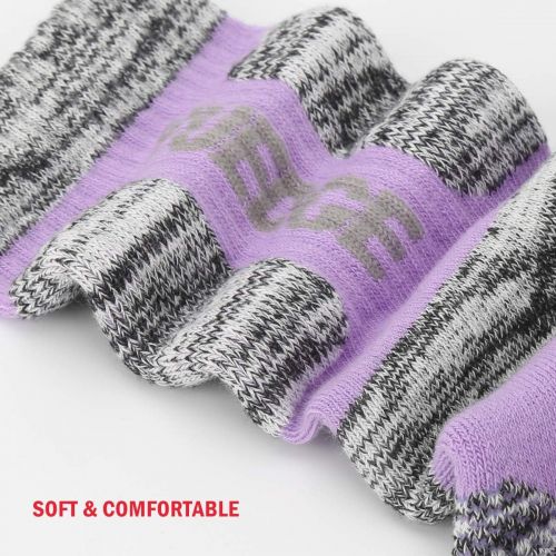  YUEDGE 5 Pairs Womens Multi Performance Cotton Cushion Crew Sports Outdoor Athletic Walking Hiking Socks