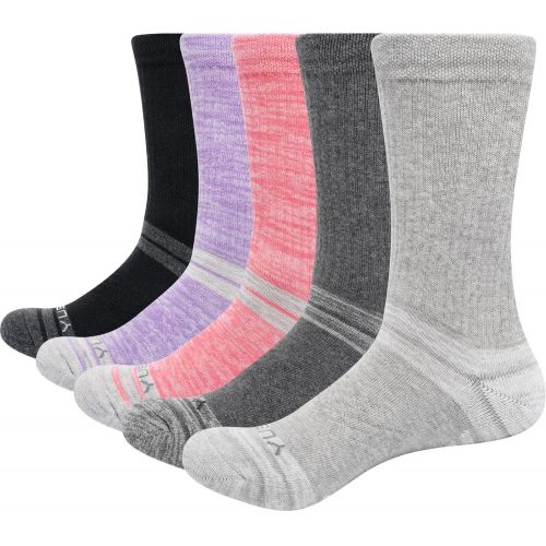  YUEDGE Womens Cotton Cushion Crew Athletic Hiking Socks Winter Warm Work Boot Socks 5 Pairs/Pack Size 6-12