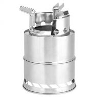 YUEHUA Folding Wood Stove, Portable Folding Stainless Steel Detachable Picnic Camping Stove Cookware for Outdoor Camping Backpacking