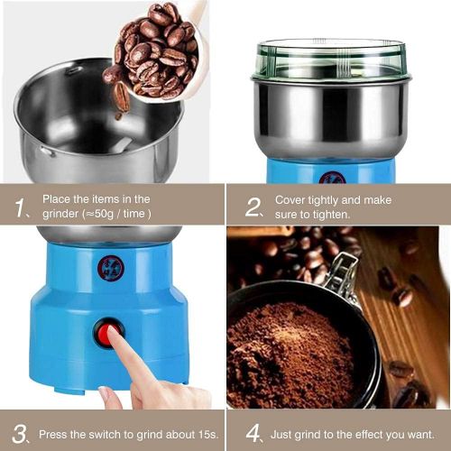  [아마존베스트]YUESUO Multifunction Smash Machine, Electric Coffee Bean Milling Smash Grain Grinder Grain Mill Machine, Household Cereals Grain Seasonings Spices Machine Grinder for Daily Use.