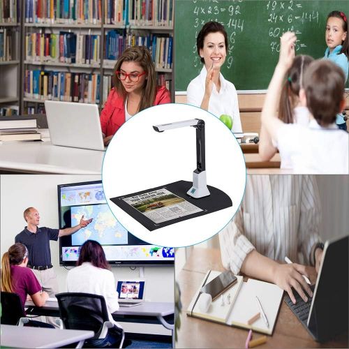  YUESUO 8MP USB Document Camera For Teachers, High Definition Portable Scanner With OCR Text Recognition Function, Real-time Projection Video Recording Versatility A4 Format Used for Offic