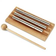 YUEVAN Meditation Trio Chime, Three Tone Solo Percussion Instrument for Prayer, Yoga, Eastern Energy Chime for Meditation and Classroom Use