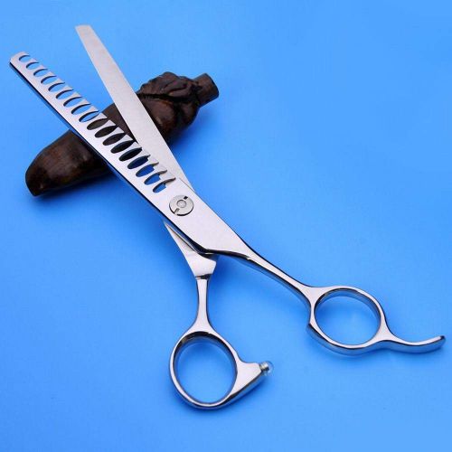  YUHUA-WL-Scissors Trimming Scissors 7.0 Inch Fish Bone Pet Scissors, Dog Scissors Hair Clipper,Pet Grooming Scissors Tool Cutting Tools (Color : Silver)