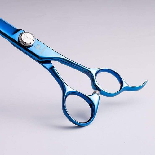  YUHUA-WL-Scissors Trimming Scissors 7 Inch Beauty Pet Hairdressing Scissors Flat Shear, Pet Groomer Special Beauty Tools Scissors Cutting Tools (Color : Blue)