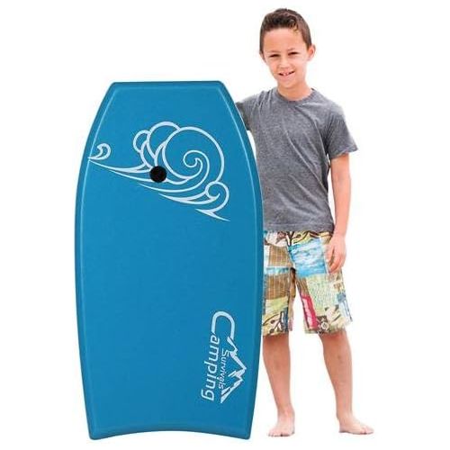  YUIOP Kids Body Boards for Beach, Lightweight Bodyboard with EPS Core, XPE Deck and Slick Bottom, Beginner Bodyboard with Leash and Wrist Rope for 14+