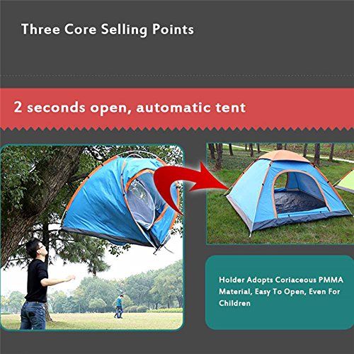  YUIOP 2 Person Dome Tent, Camping Tent,4 Season Backpacking Tent, Automatic Pop Up Tent Family Tent Lightweight for Outdoor Sports