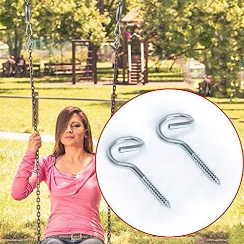  YUIP Sicherheitshaken, Augenschrauben Haken, Pigtail Swing Hangematte Einschraubhaken Stahl, Ideal fuer Hangematten und Hangesessel (2er Pack)