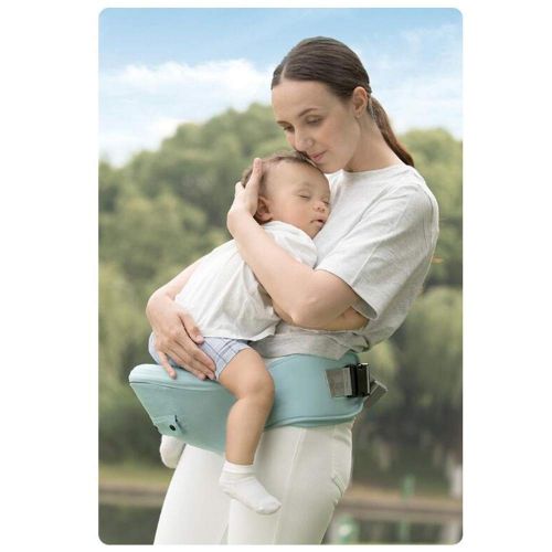 YUMEIGE Carriers Baby Hip Seat Carrier，Four Seasons，Baby Carrier ，Comes with a Windproof Cap，Back Carriers，0-12 Months 20kg Waist 110cm / 43.3 Inches 3 Colors (Color : Blue)