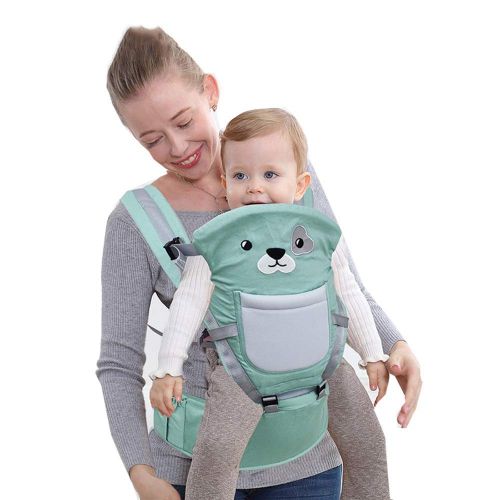  YUMEIGE Carriers Soft Baby Carriers，with Storage Bag，Baby Hip Seat Carrier，3-36 Months ，Carriers，24kg/62.9lb Black, Green, Pink, Yellow (Color : Green)