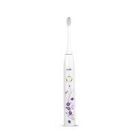 YUN Childrens Electric Toothbrush Home Intelligent Sonic Childrens Toothbrush Cartoon Painting (Color : Purple)