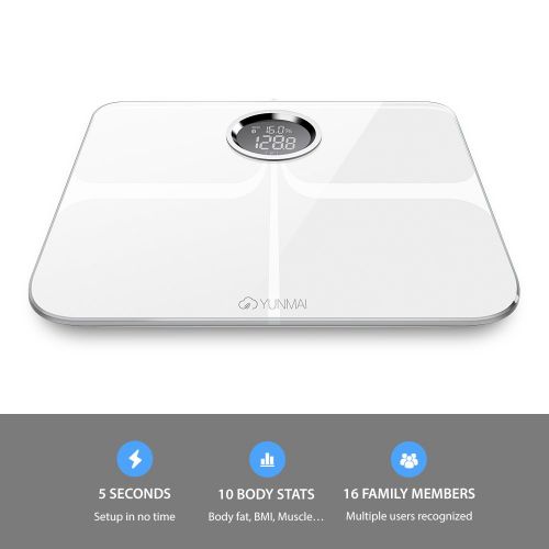 YUNMAI Premium Smart Scale - Body Fat Scale with Fitness APP & Body Composition Monitor with Extra...