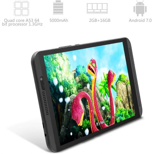  [아마존 핫딜] [아마존핫딜]YUNTAB Yuntab H8 Tablet 4g 8 Zoll Android 7.0 Allwinner A53 Quadcore 2+16GB/Lagerung Unterstuetzung WiFi/GPS/G-Sensor/P-Sensor/Google Play/3D Spiel (schwarz)
