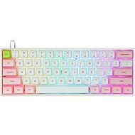 YUNZII SK61 Pink Hotswap Mechanical Gaming Keyboard with Optical Switch, RGB, Programmable Custom Keyboard (Gateron Red Switch, Pink 61 Keys)