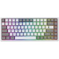 YUNZII KC84 84 Keys Hot Swappable Wired Mechanical Keyboard with PBT Dye-subbed Keycaps, Programmable, RGB,NKRO,Type-C Cable for Win/Mac/Gaming/Typist (Gateron Red Switch, White)