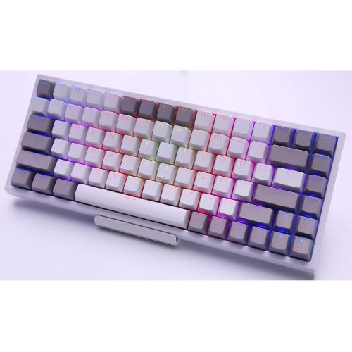  YUNZII KC84 84 Keys Hot Swappable Wired Mechanical Keyboard with PBT Dye-subbed Keycaps, Programmable, RGB,NKRO,Type-C Cable for Win/Mac/Gaming/Typist (Gateron Red Switch, White)