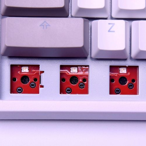  YUNZII KC84 84 Keys Hot Swappable Wired Mechanical Keyboard with PBT Dye-subbed Keycaps, Programmable, RGB,NKRO,Type-C Cable for Win/Mac/Gaming/Typist (Gateron Red Switch, White)