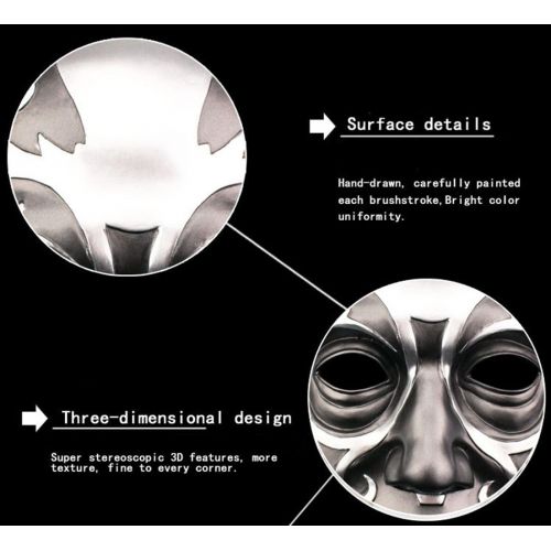  할로윈 용품YUONE Cosplay Party Halloween Costume Bauta Mask Luxury Mask Anime Mask Film Theme Mask Death Eater Resin Skull Mask