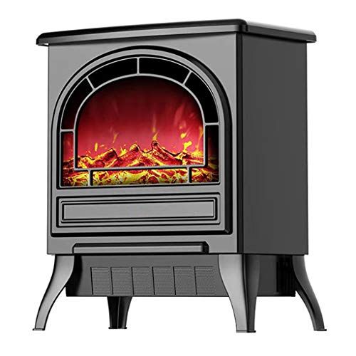  YUOPL Electric Fireplace Stove Heater with Log Wood Burner Effect,Adjustable Thermostat Control,Realistic LED Flame Effect, Overheat Protection Thermal Cut Off