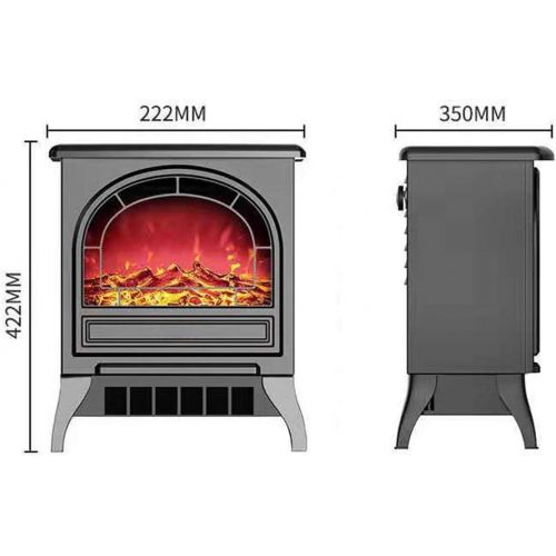  YUOPL Electric Fireplace Stove Heater with Log Wood Burner Effect,Adjustable Thermostat Control,Realistic LED Flame Effect, Overheat Protection Thermal Cut Off