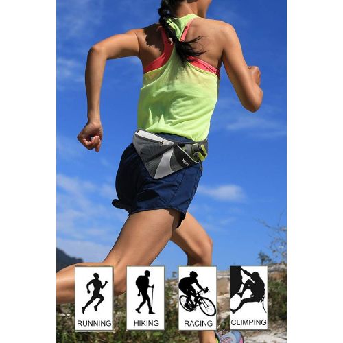  YUOTO Waist Pack with Water Bottle Holder for Running Walking Hiking Runners Hydration Belt