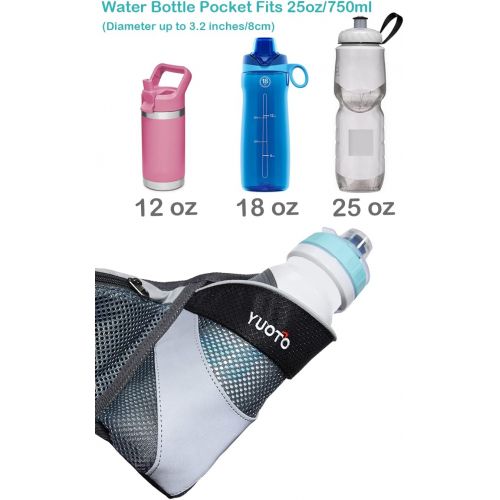  YUOTO Waist Pack with Water Bottle Holder for Running Walking Hiking Runners Hydration Belt