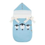 YURASIKU Cartoon Baby Warm Knitted Sleeping Bag Newborn Button Swaddle Wrap Blanket Infant Photography Props Sleepsack