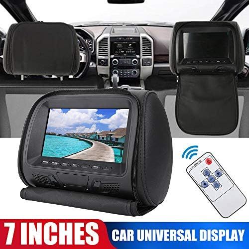  YUYDYU Car Headrest DVD Player, 7 Inch HD Digital Picture Car Headrest Monitor / Multimedia Player / Car Headrest Video Player with LCD