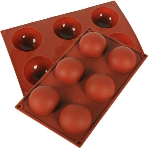  [아마존베스트]YUZHANGTONG 2pcs Semi Sphere Silicone Mold, Baking Mold for Making Hot Chocolate Bomb, Cake, Jelly, Dome Mousse