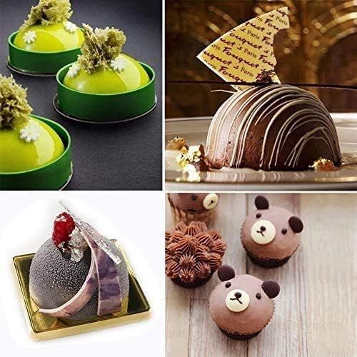  [아마존베스트]YUZHANGTONG 2pcs Semi Sphere Silicone Mold, Baking Mold for Making Hot Chocolate Bomb, Cake, Jelly, Dome Mousse