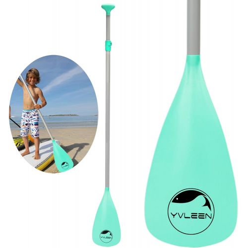  YVLEEN Kids SUP Paddle - 3 Piece Adjustable Stand Up Paddle Board Paddles - Durable, Lightweight & Floating Paddleboard Oar