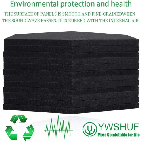  YWSHUF 12 Pack Acoustic Panels - Acoustic Foam Sound Proof Panels Nosie Dampening Foam Studio Music Equipment Acoustical Treatments Foam (White)