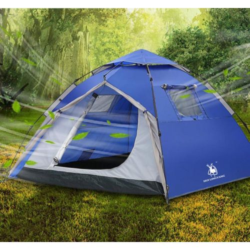  YWYU Outdoor-Zelt 3-4 Personen Familie Freizeit Doppel-Regen-Campingzelt Fruehling Automatische Skelett, Oxford-Tuch fuer Strand, Outdoor, Reisen, Wandern, Camping, Angeln, Angeln