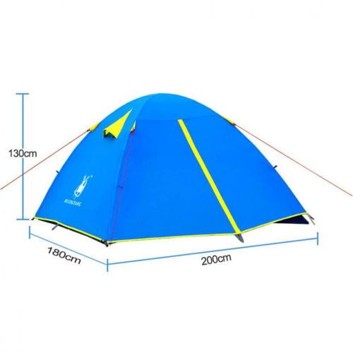  YWYU Outdoor-Zelt Portable Camping Oxford Tuch Material Zelt laminiert Aluminium Pole Zelt Doppelschicht Zelt handgefertigt Zelt fuer Strand, Outdoor, Reisen, Wandern, Camping, Ange