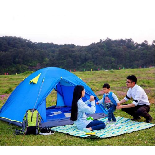  YWYU Outdoor-Zelt Portable Camping Oxford Tuch Material Zelt laminiert Aluminium Pole Zelt Doppelschicht Zelt handgefertigt Zelt fuer Strand, Outdoor, Reisen, Wandern, Camping, Ange