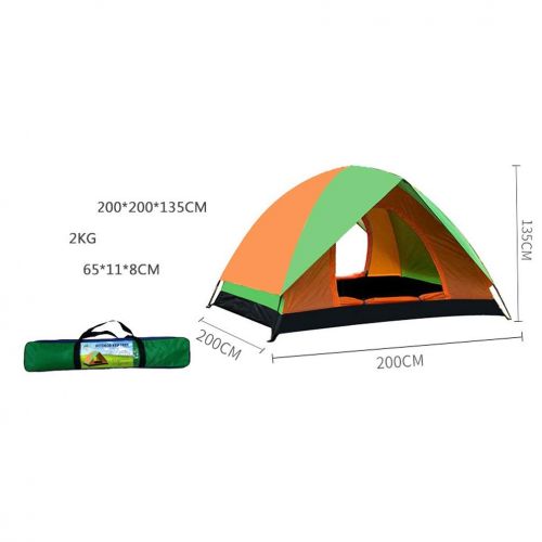  YWYU Tragbares Zelt-Handaufrichtungszelt-Doppelschicht-Wasserdichte Oxford-Basis-Gewebe-Fiberglas-Pole Faltbare 3-4 Leute fuer Strand, im Freien, Reise, Wandern, kampierend, jagend