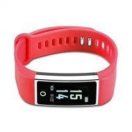 YWYU Fashion Smart Bracelet Heart Rate Blood Pressure Monitoring Sports Watch Fitness Tracker Message Push Pedometer Smart Watch (Color : Red)