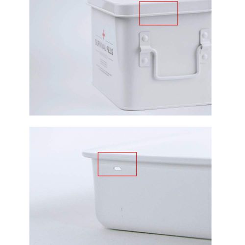  YX Medical box YangXu Medical box - galvanized iron material, simple portable portable moisture-proof dust-proof insect-proof large capacity, family small medicine box household medicine box fami