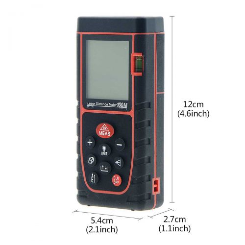  YXQ Digital Laser Distance Meter 100M 328 Feet Handheld Rangefinder with High Precision Infrared Measuring Instrument Electronic Diastimeter